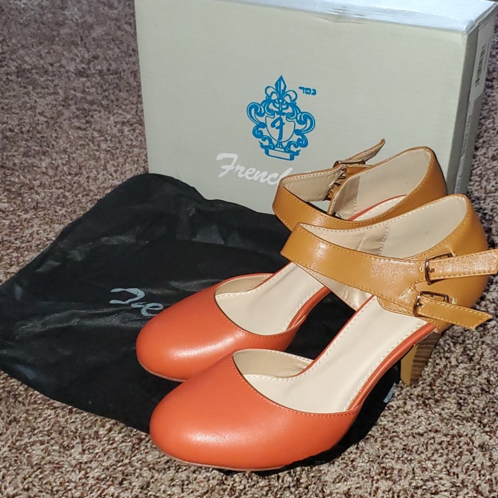 French Blu Cynthia Almond Toe Heels